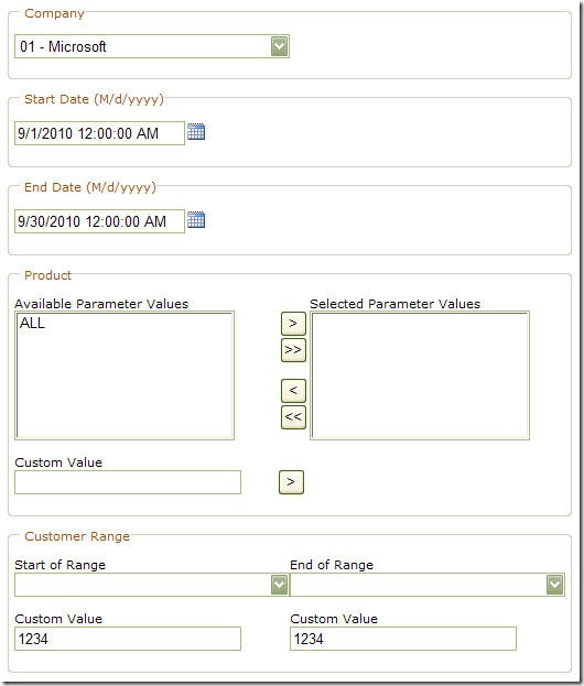 Improved Parameter Page